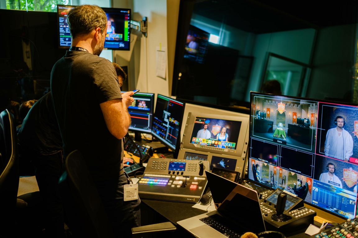 Age of RTS production team directing a live broadcast
